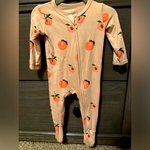 Kyte Baby Zippered Footie Peach size 3-6 months